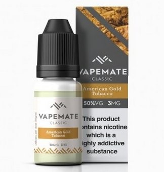 Vapemate American Gold Tobacco E Liquid 50 50 10ml Electronic Cigarette Co Electronic Cigarette Co