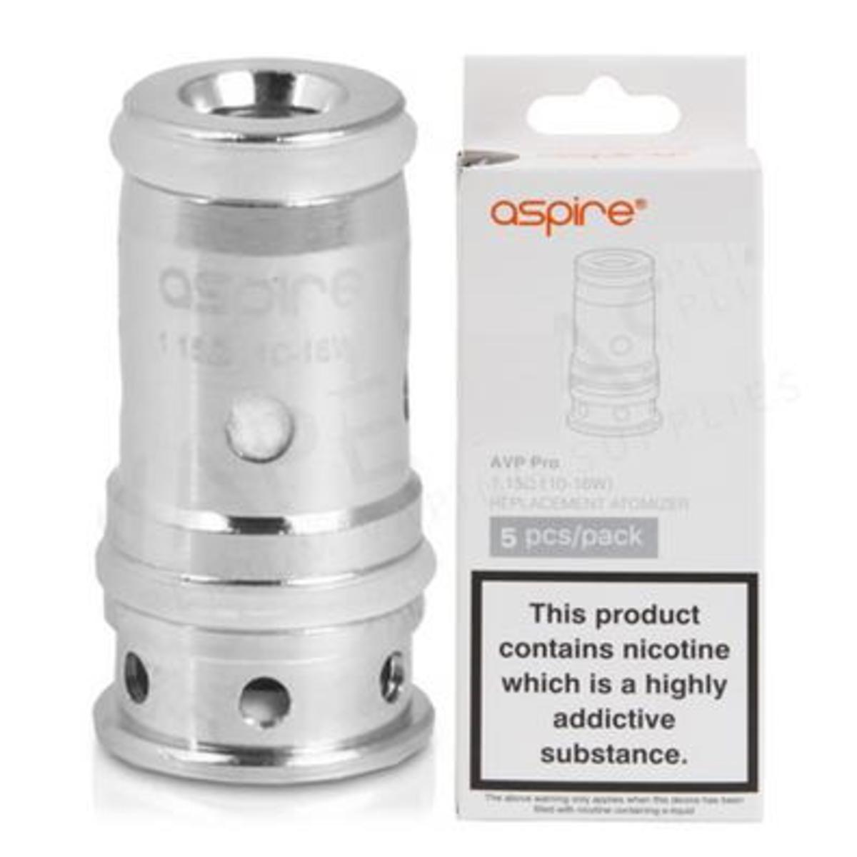 Aspire AVP Pro Coils 1.15 Ohm 5 Pack Electronic Cigarette Co