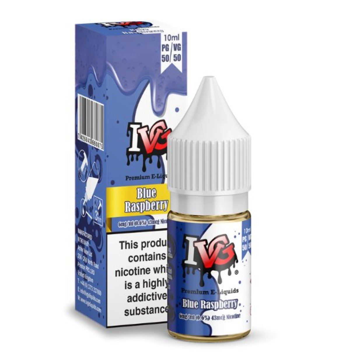 IVG Blue Raspberry ELiquid 50 50 Electronic Cigarette Co