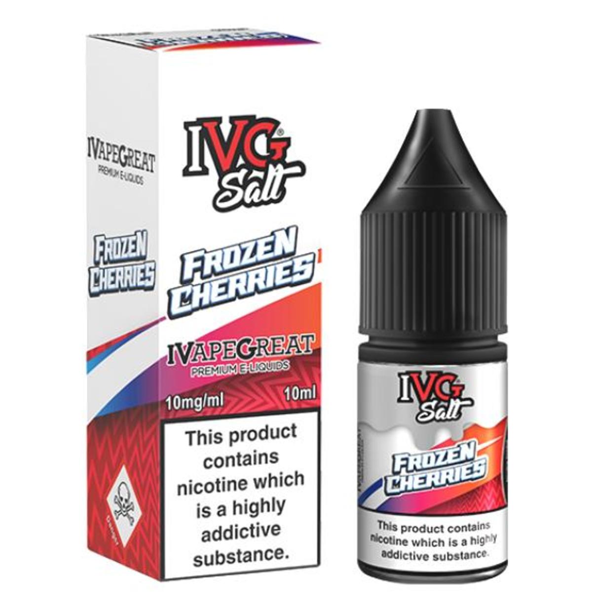 IVG Frozen Cherries Nic Salt ELiquid 10ml Electronic Cigarette Co
