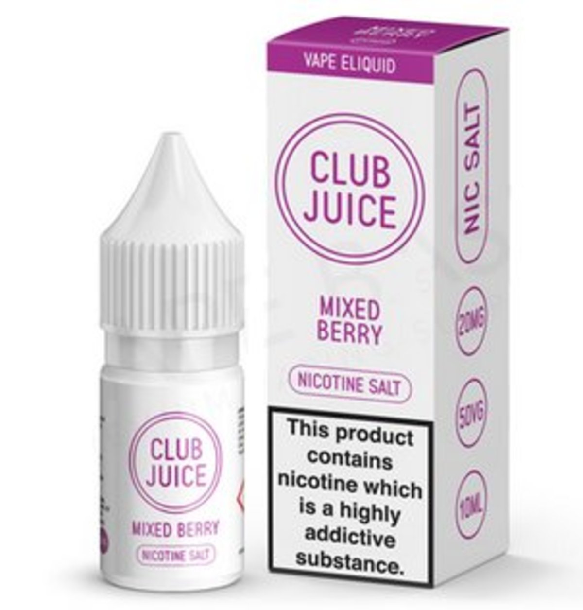Club Juice Mixed Berry Nic Salt ELiquid Electronic Cigarette Co.
