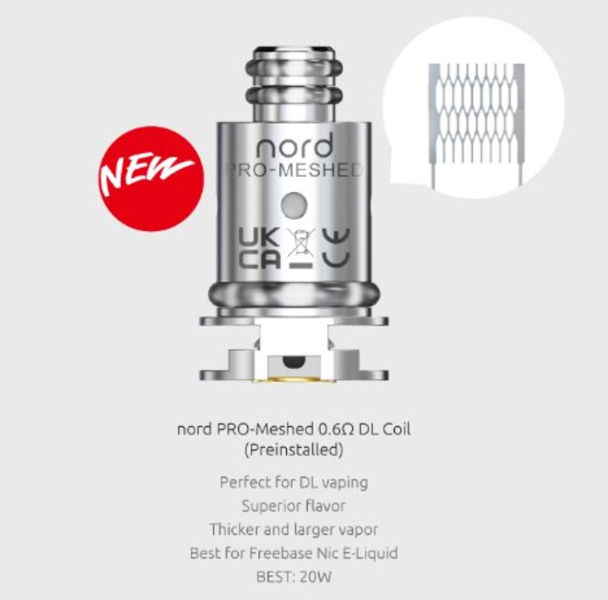 SMOK Nord Pro Mesh Vape DL Coils 0.6 Ohm (5 Pack) Electronic