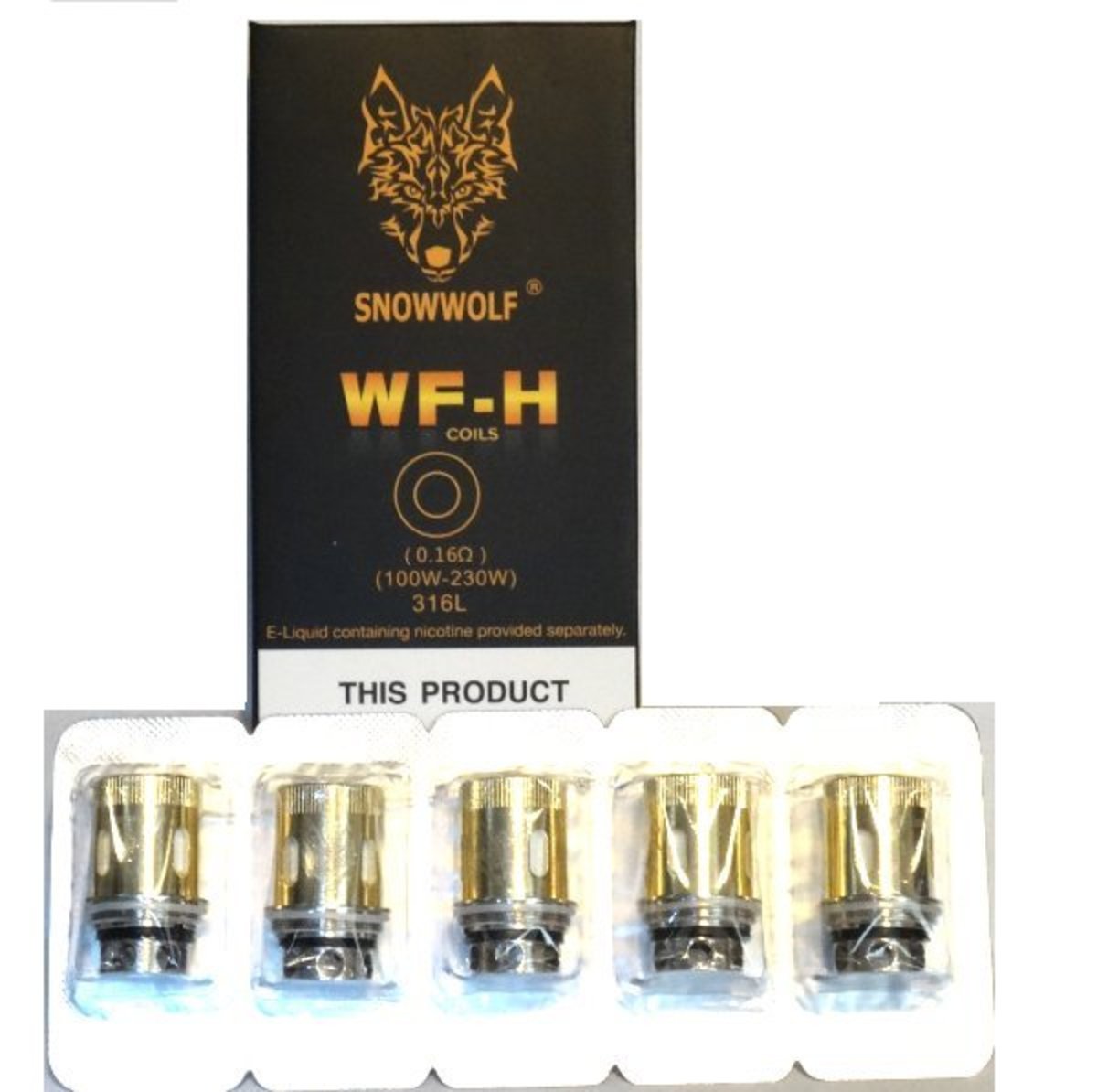 Snowwolf Wf H Coils 0 16 Ohm Wolf Tank 5 Pack Electronic Cigarette Co Electronic Cigarette Co